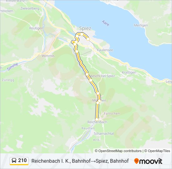 210 Bus Line Map