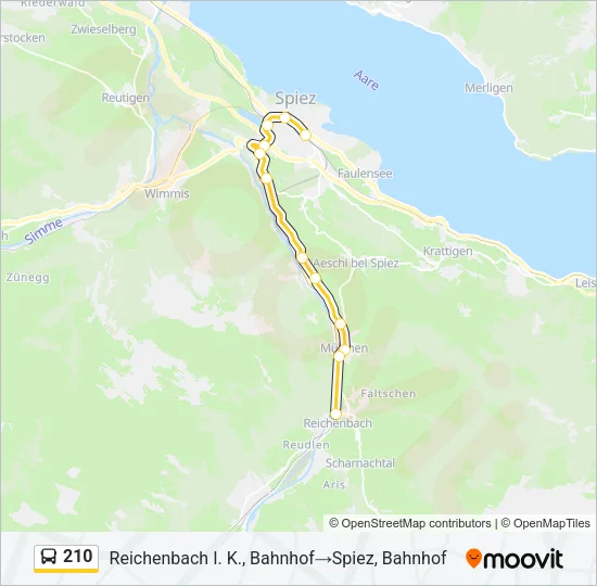 210 Bus Line Map