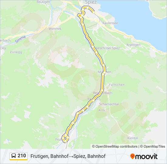210 Bus Line Map