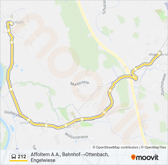 212 Bus Line Map