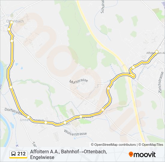 212 Bus Line Map