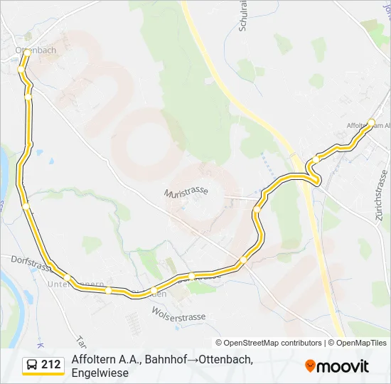 212 Bus Line Map
