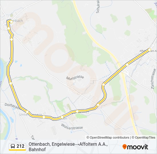 212 Bus Line Map