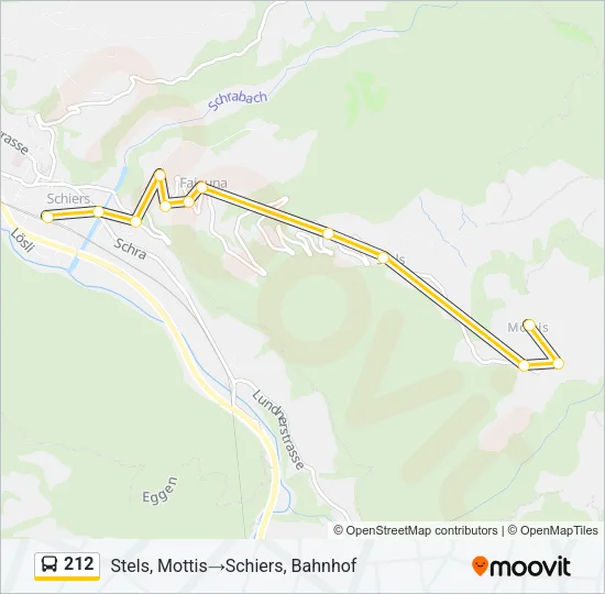 212 Bus Line Map
