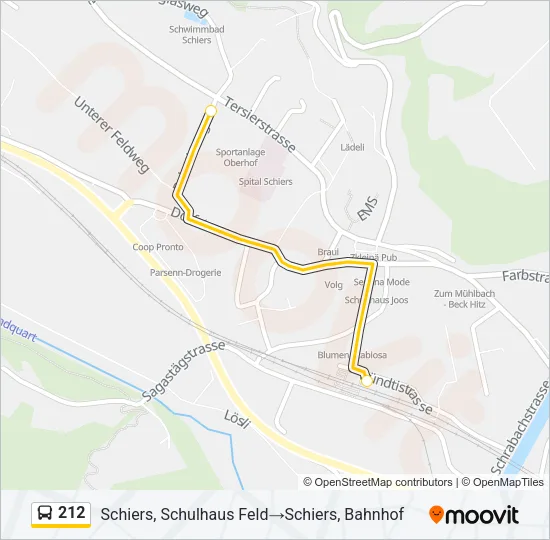 212 Bus Line Map