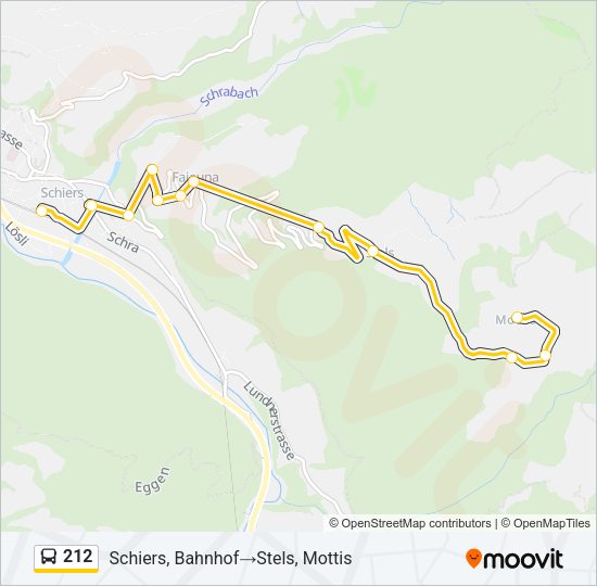 212 Bus Line Map