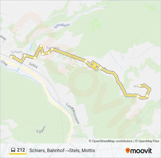 212 Bus Line Map
