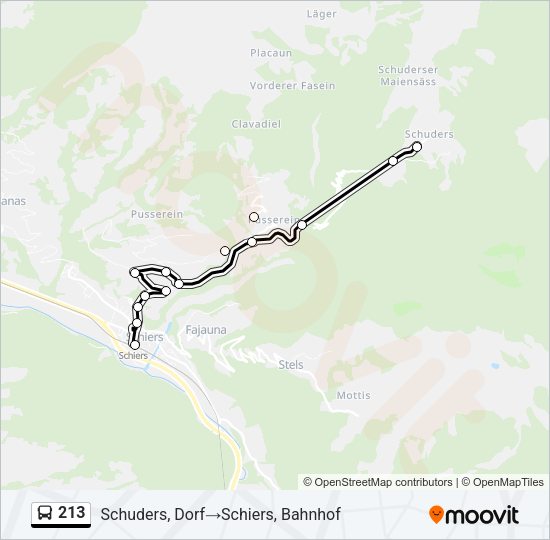 213 Bus Line Map