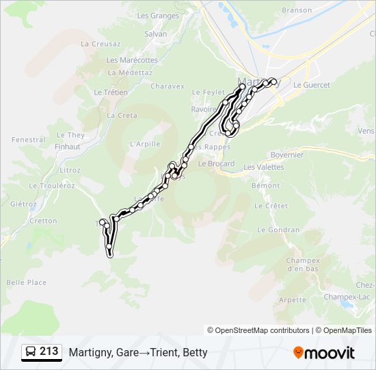 213 Bus Line Map