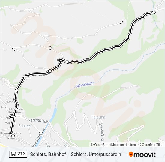 213 Bus Line Map