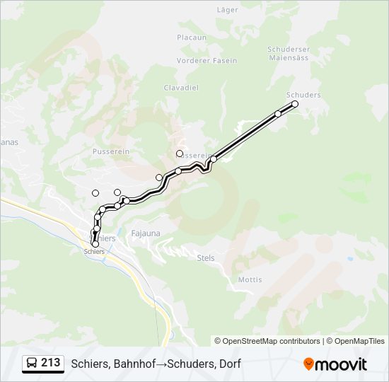 213 Bus Line Map