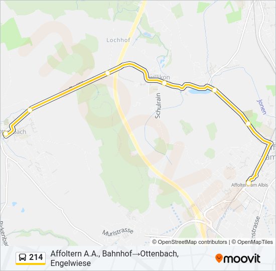 214 Bus Line Map