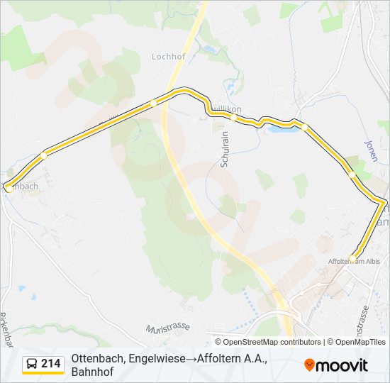 214 Bus Line Map