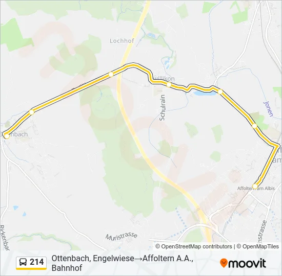 214 Bus Line Map