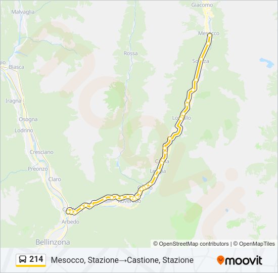 214 Bus Line Map