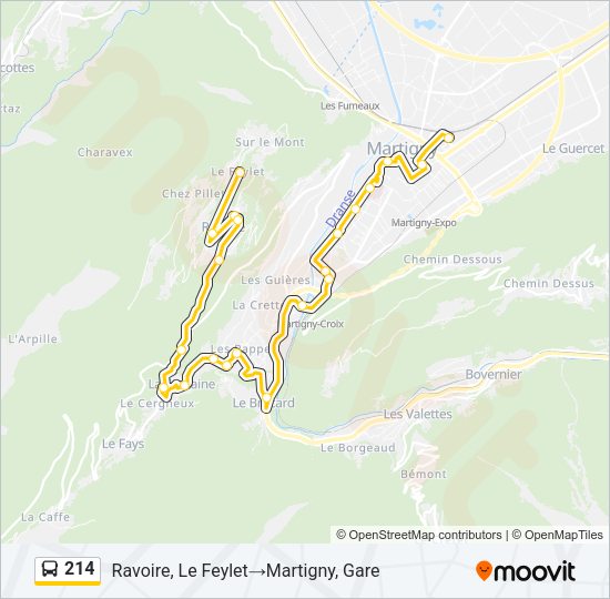 214 Bus Line Map