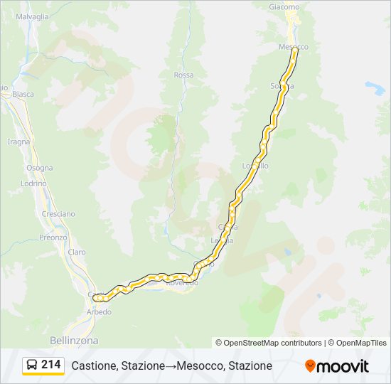 214 Bus Line Map