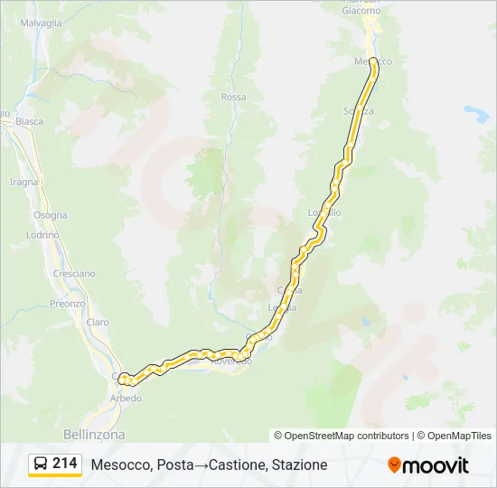 214 Bus Line Map