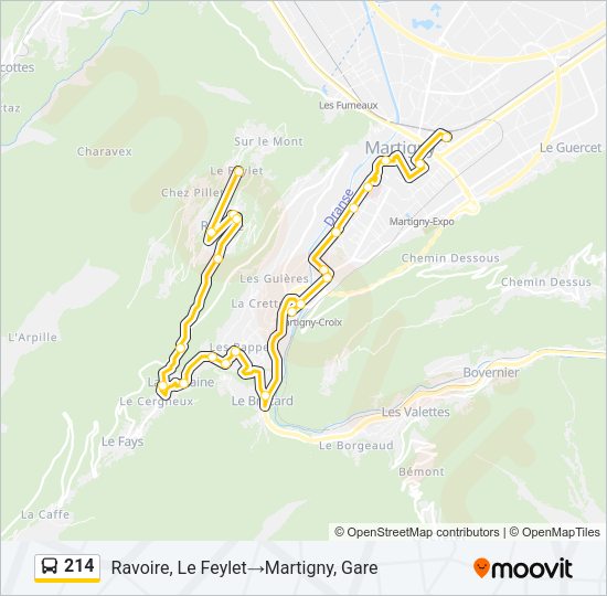 214 Bus Line Map