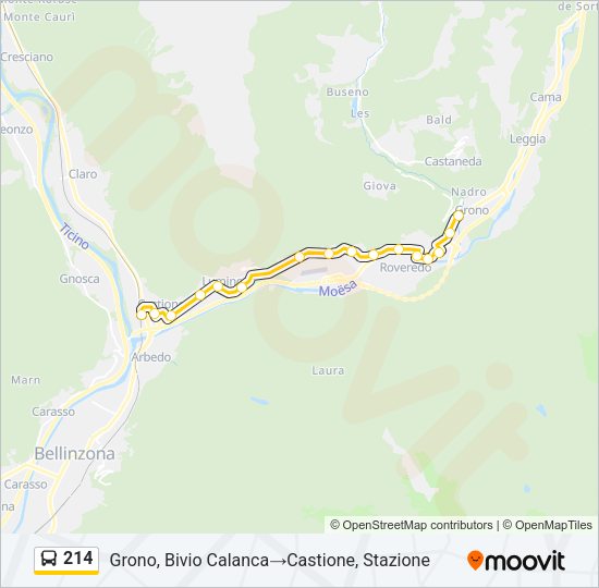 214 Bus Line Map
