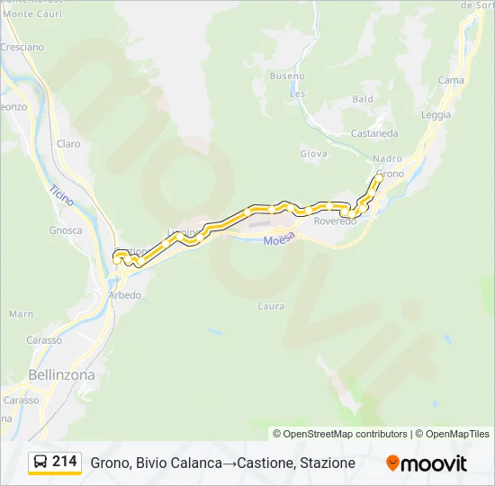 214 Bus Line Map