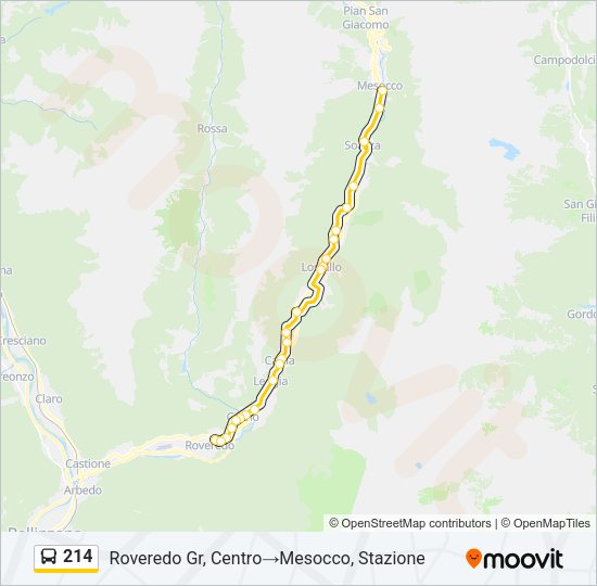 214 Bus Line Map