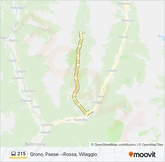 215 Bus Line Map