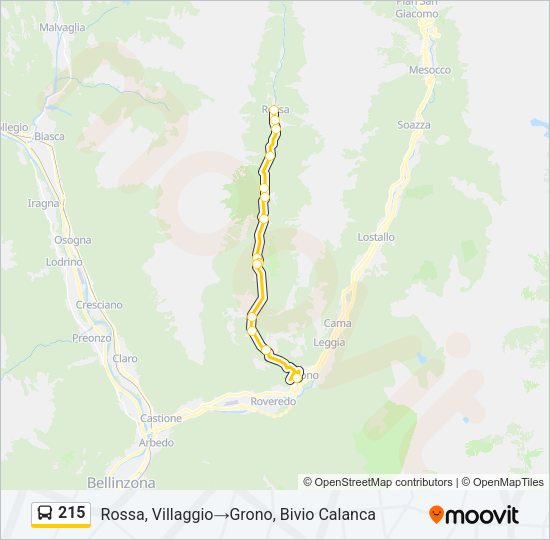 215 Bus Line Map