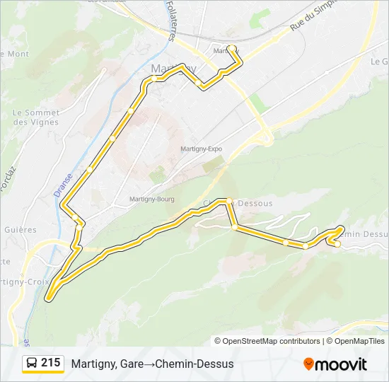 215 Bus Line Map