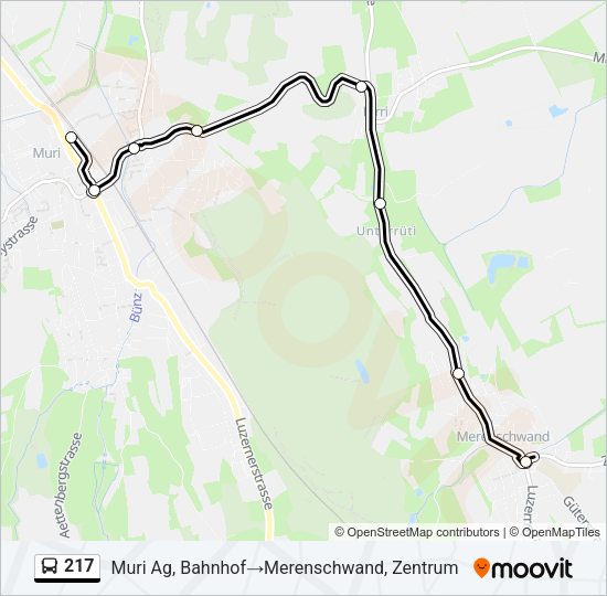 217 Bus Line Map