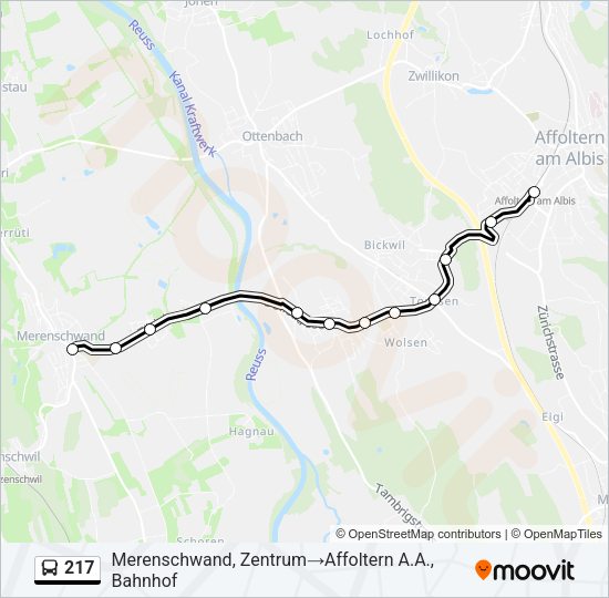 217 Bus Line Map