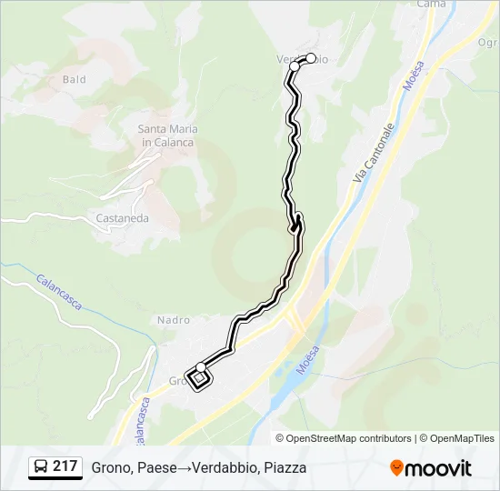 217 Bus Line Map