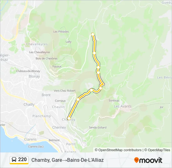 220 Bus Line Map