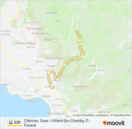 220 Bus Line Map