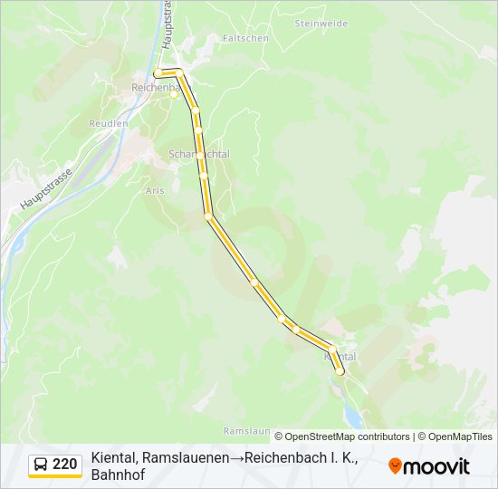 220 Bus Line Map