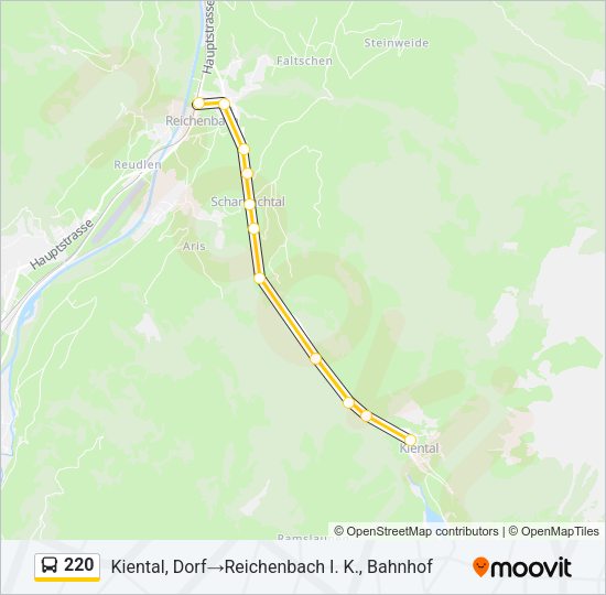 220 Bus Line Map