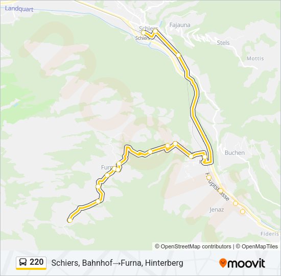 220 Bus Line Map