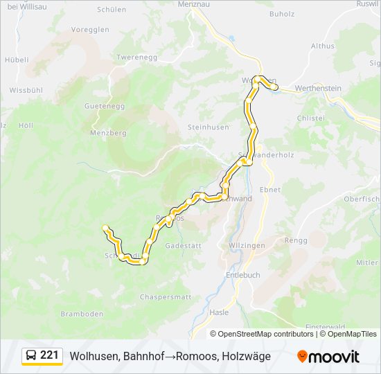 221 Bus Line Map