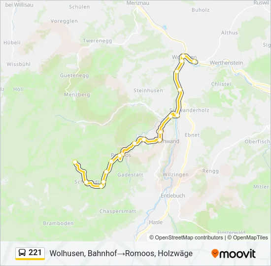 221 Bus Line Map
