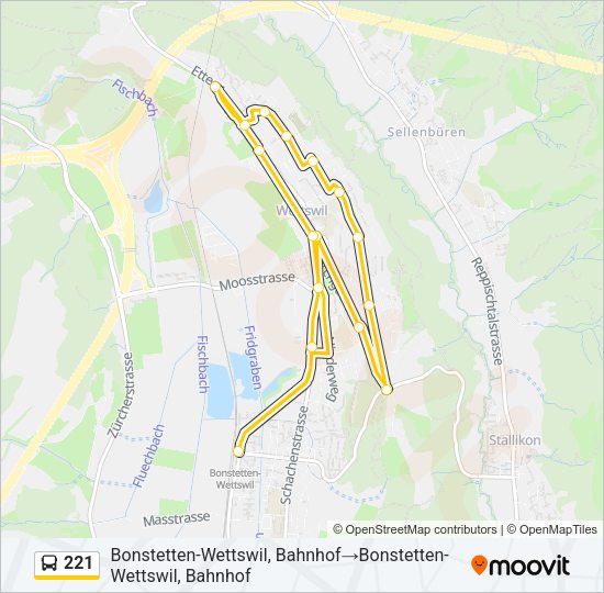 221 Bus Line Map