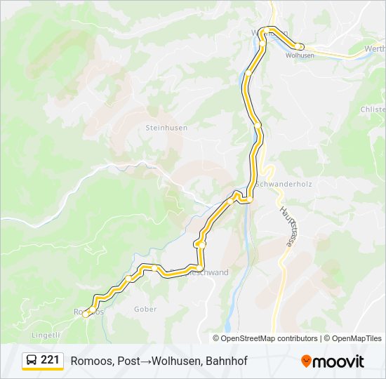 221 Bus Line Map
