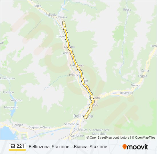 221 Bus Line Map