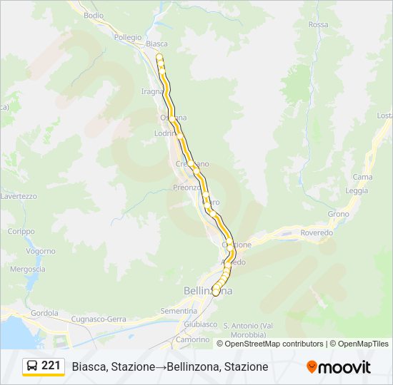 221 Bus Line Map