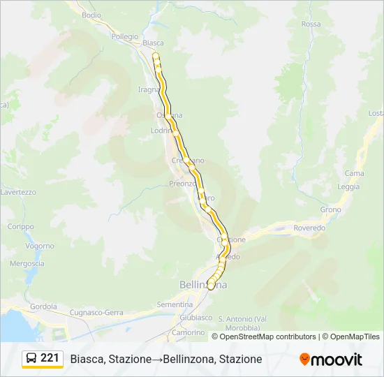 221 Bus Line Map