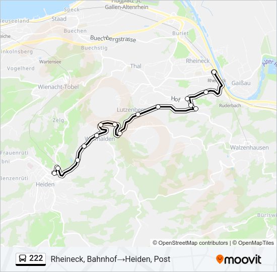 222 Bus Line Map