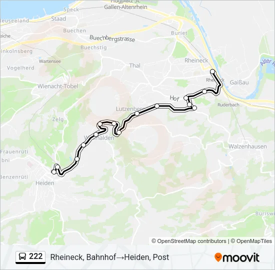 222 Bus Line Map