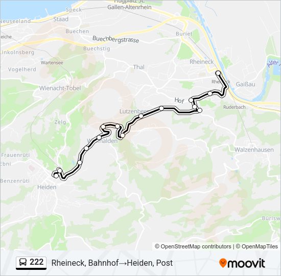 222 Bus Line Map