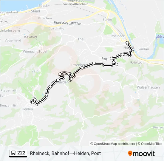 222 Bus Line Map