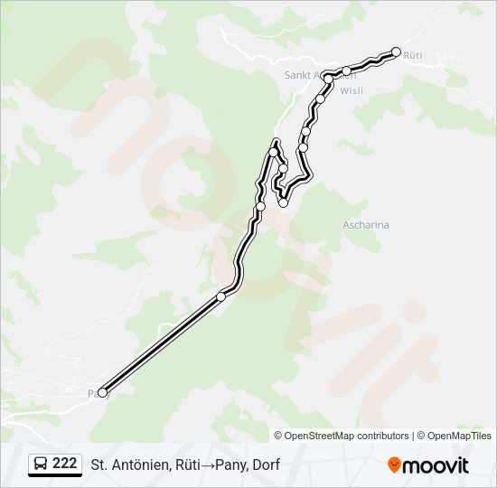 222 Bus Line Map