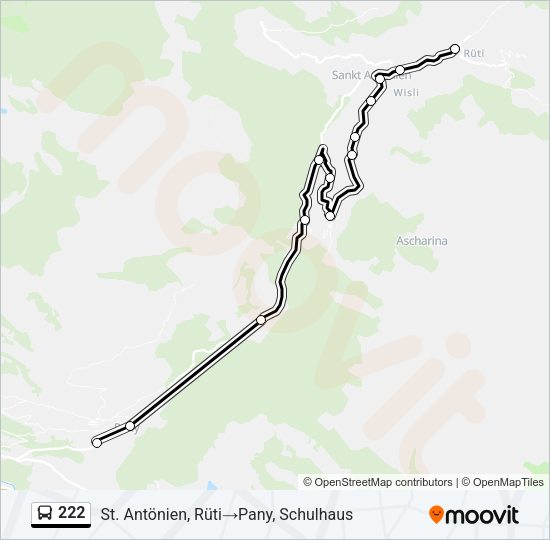 222 Bus Line Map